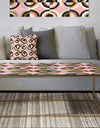 Abstract Geometric Circular Retro I - Metal Glam Coffee Table