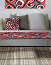 Retro Circular Pattern Geometrical - Metal Glam Coffee Table