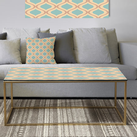 Abstract Retro Geometrical Design V - Metal Modern Coffee Table