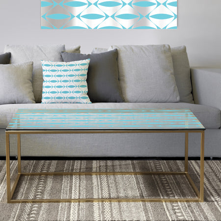 Abstract Retro Geometrical Design III - Metal Glam Coffee Table