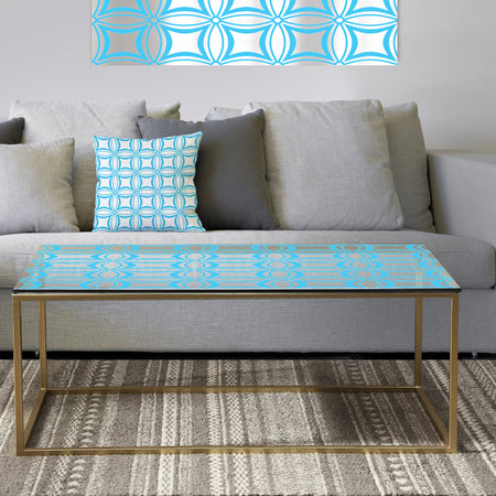 Retro Pattern Abstract Design II - Metal Glam Coffee Table