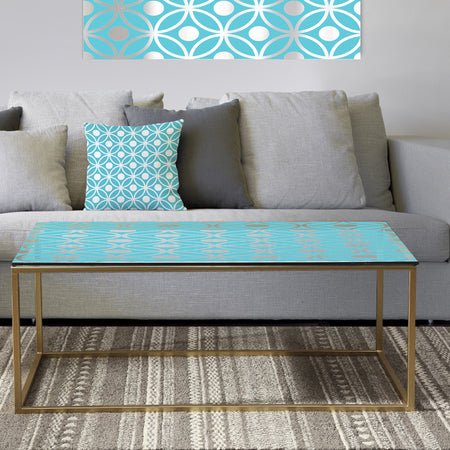 Retro Pattern Abstract Design IV - Metal Modern Coffee Table