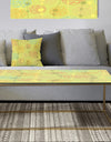 Retro Handdrawn Flowers On Green Background - Metal Glam Coffee Table