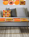 Abstract Retro Geometric Pattern VI - Metal Glam Coffee Table