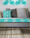 Retro Turquoise Pattern - Metal Glam Coffee Table