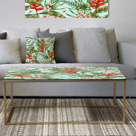 Tropical Foliage II - Metal Glam Coffee Table