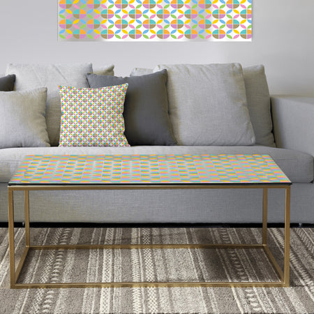 Retro Geometric Design VIII - Metal Glam Coffee Table
