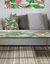 Tropical Cooconut and Jungle Flowers - Metal Glam Coffee Table