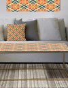 Retro Floral Pattern IV - Metal Glam Coffee Table