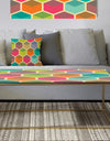Retro Hexagon Pattern I - Metal Glam Coffee Table