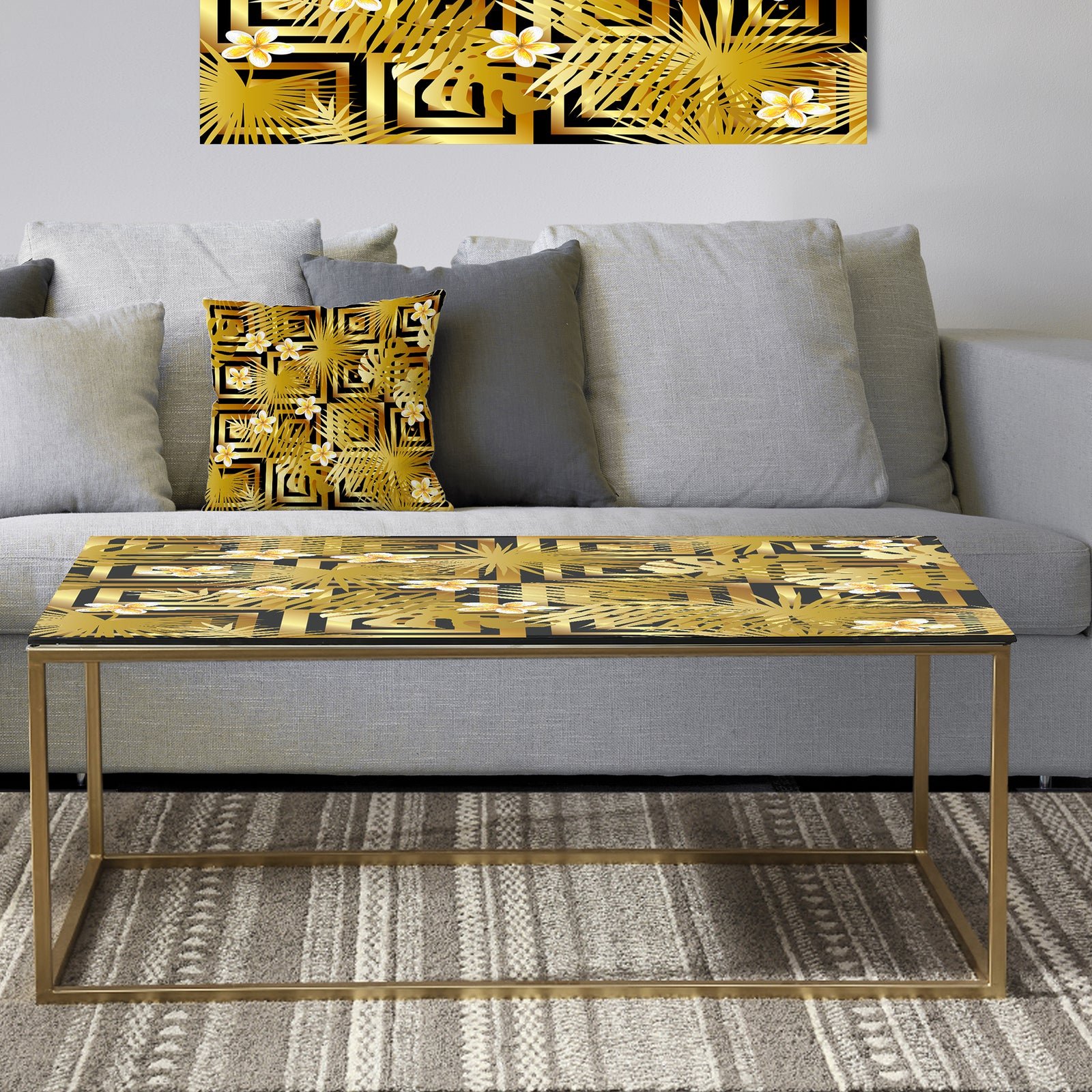 Modern gold luxury pattern - Metal Glam Coffee Table