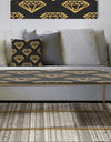 Vintage Golden Diamonds - Metal Glam Coffee Table