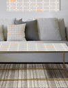 Retro Geometrical Pattern II - Metal Glam Coffee Table