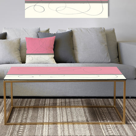 Geometric Neapolitan II - Metal Modern Coffee Table