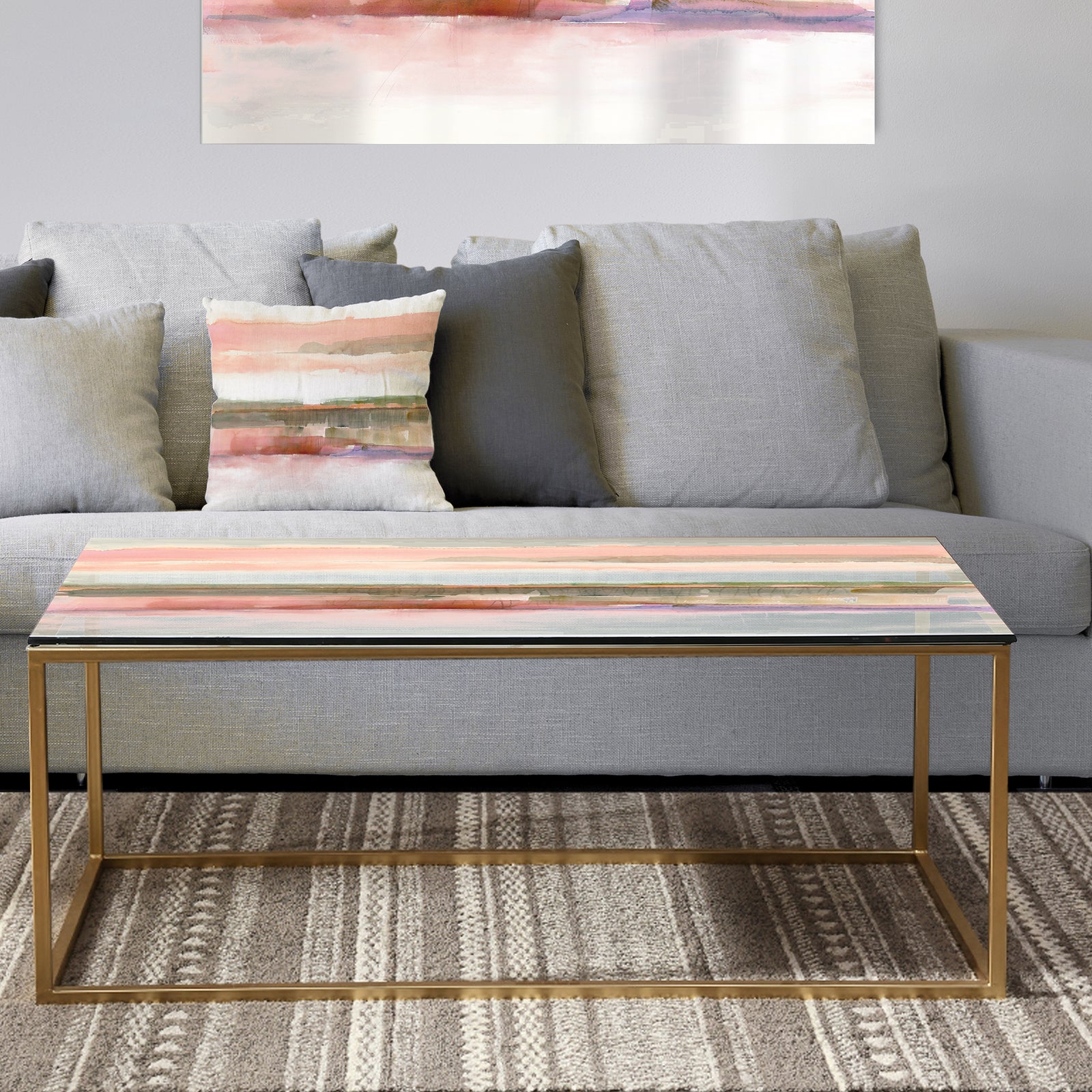 Influence of Line and Color - Metal Traditional Coffee Table