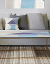 Purple Geometric Bridge I - Metal Modern Coffee Table