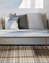 Purple Geometric Bridge II - Metal Transitional Coffee Table
