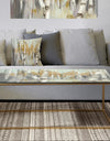 Silver and Yellow Birch Forest - Metal Traditional Coffee Table