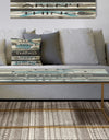 Blue Zephyr Quote II - Metal Traditional Coffee Table