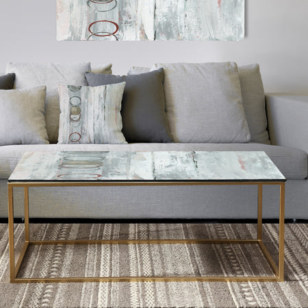 Whitewashed Syrah - Metal Traditional Coffee Table