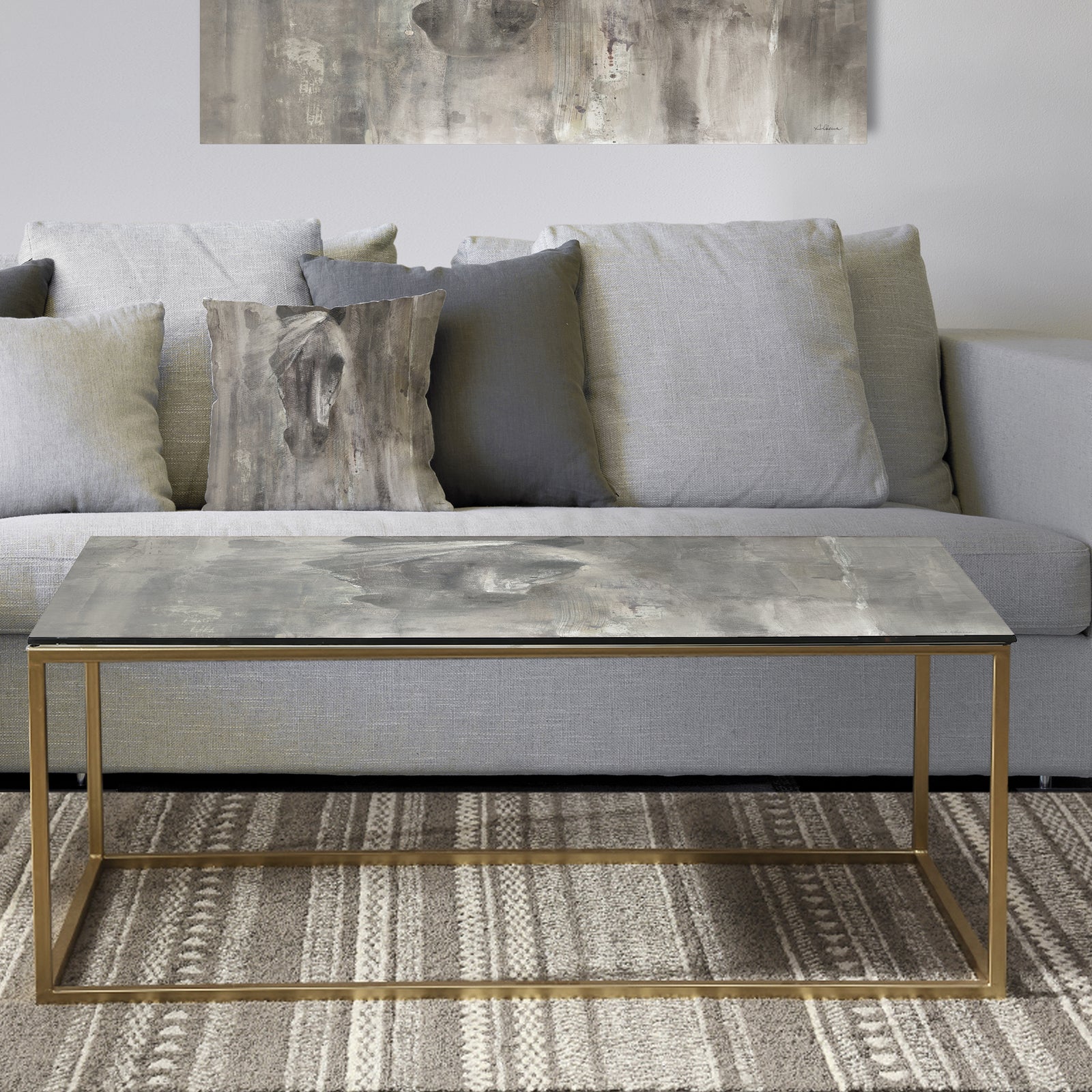 Farmhouse Horse - Metal Traditional Coffee Table