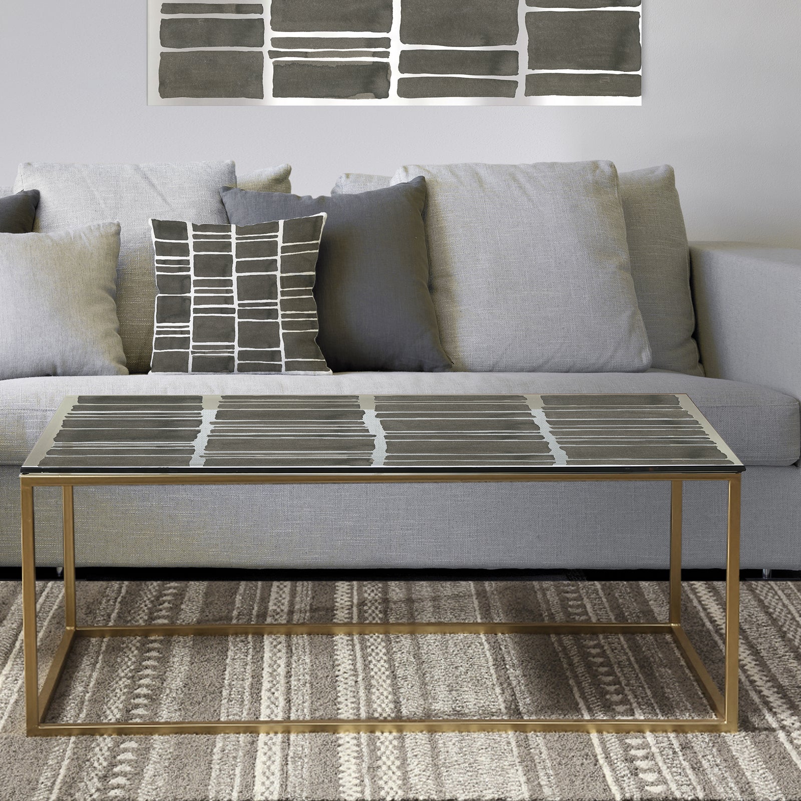 Minimalist Graphics IV - Metal Modern Coffee Table