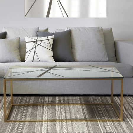 Minimalist Black and White III - Metal Modern Coffee Table
