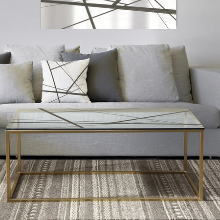 minimalist black and white IV - Metal Transitional Coffee Table