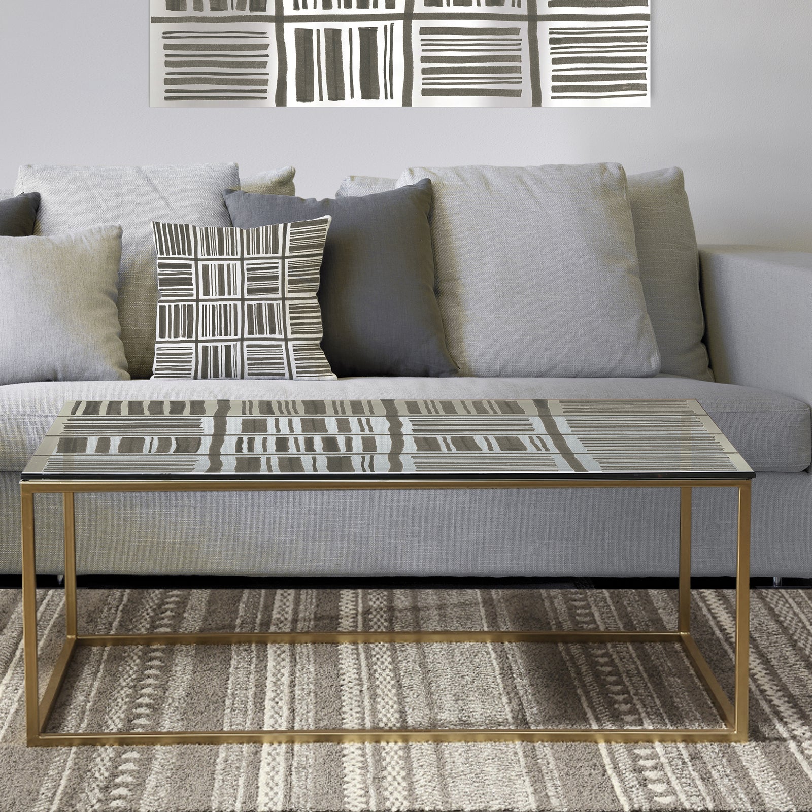 Minimalist Graphics I - Metal Modern Coffee Table