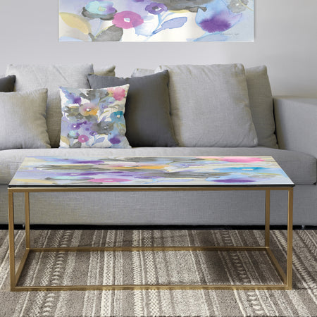 Jewel Garden I - Metal Traditional Coffee Table