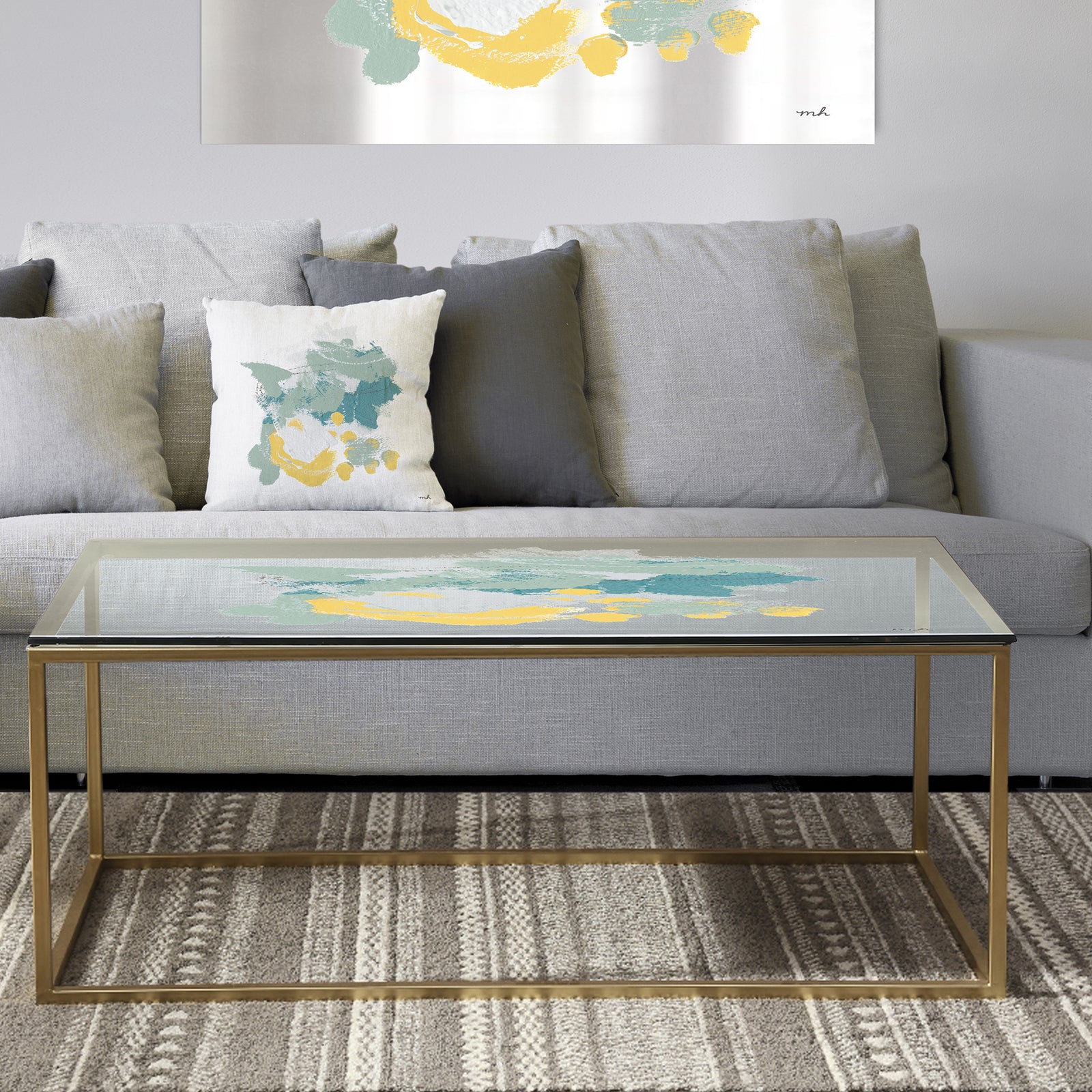 Hopeful I - Metal Transitional Coffee Table