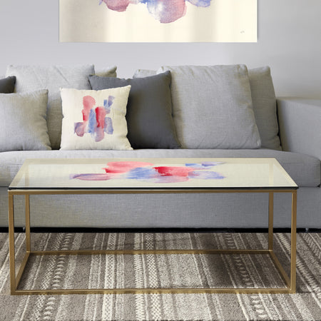 geometric Pastel II - Metal Transitional Coffee Table