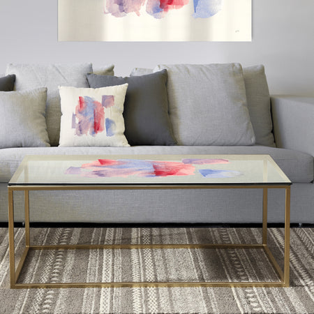 geometric Pastel I - Metal Transitional Coffee Table