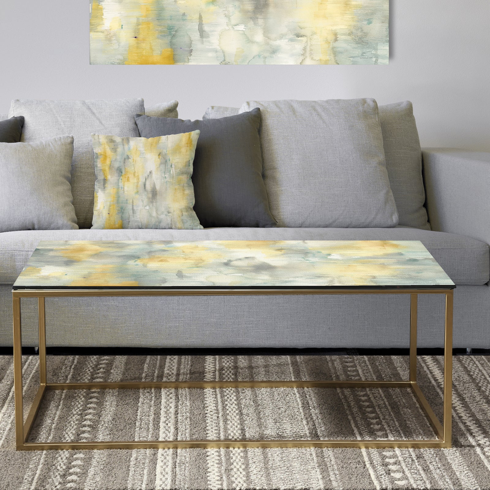 Summer Shower - Metal Traditional Coffee Table