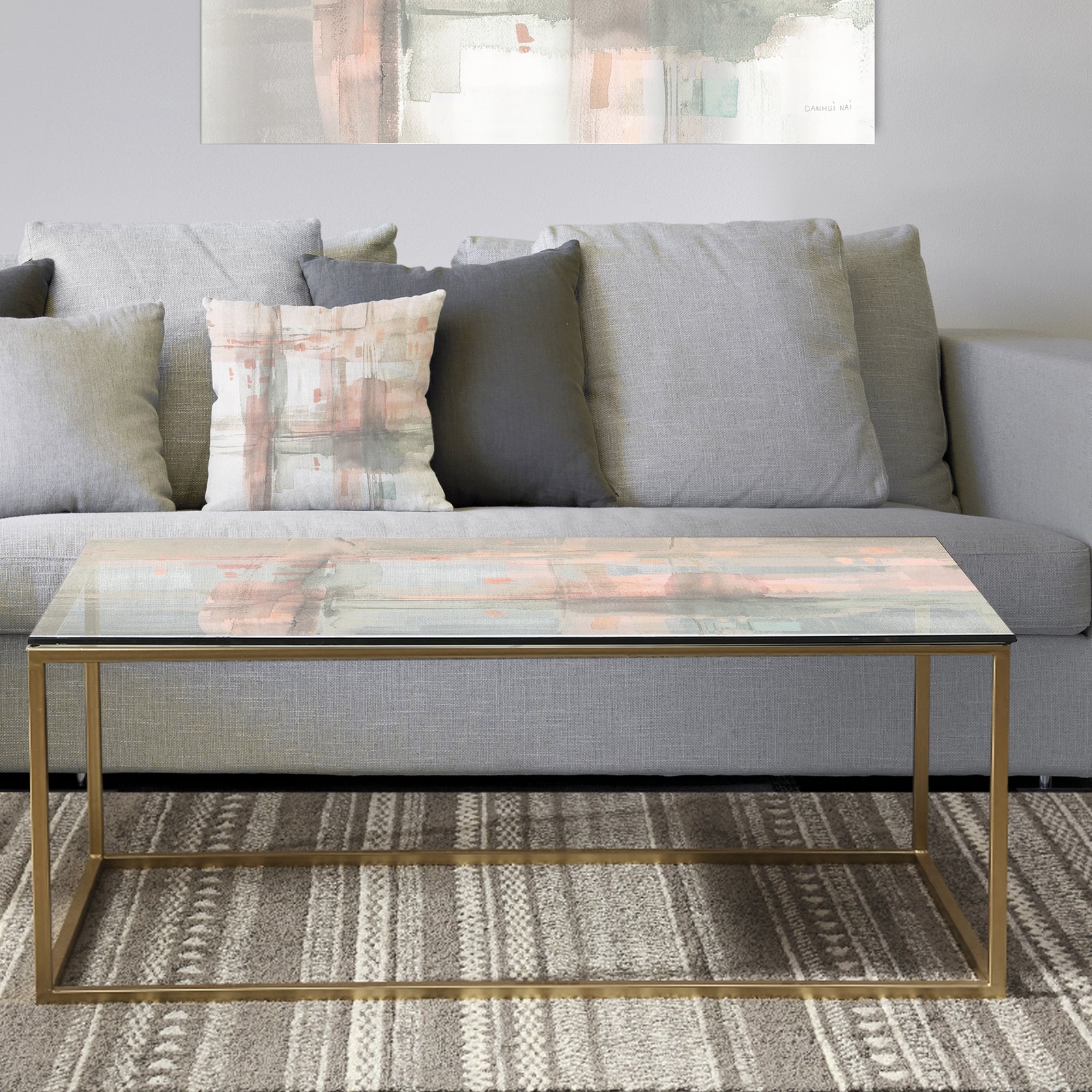 Intersect II Grey - Metal Shabby Chic Coffee Table