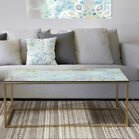 Watercolor mandalas III - Metal Traditional Coffee Table