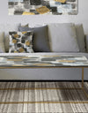 Gold Glamour Squares I - Metal Transitional Coffee Table