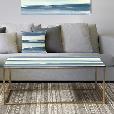 Mint Indigo Dawn II - Metal Traditional Coffee Table