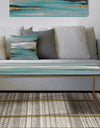 Glam Teal Watercolor I - Metal Glam Coffee Table