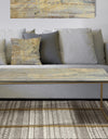 Geometric Cream Block III - Metal Transitional Coffee Table