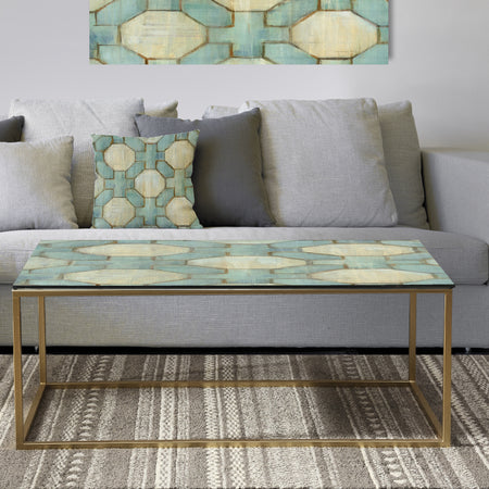 Geometric Title Element - Metal Modern Coffee Table