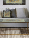 Gold Geometric Tapestry II - Metal Modern Coffee Table