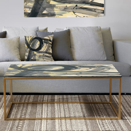 Minimalistic Roller IV - Metal Modern Coffee Table