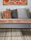 Moroccan Orange Tiles Collage I - Metal Traditional Coffee Table