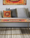 Moroccan Orange Tiles Collage II - Metal Traditional Coffee Table