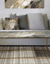 Gold, Black and White Hanpainted Abstract - Metal Traditional Coffee Table