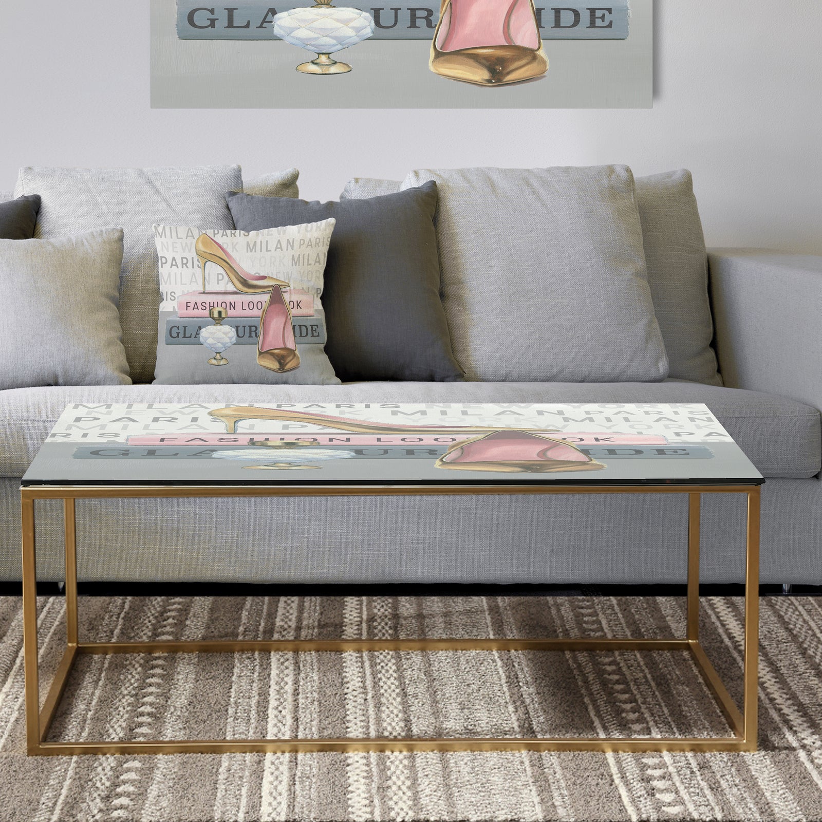 Glam fashion High Heels III - Metal Traditional Coffee Table