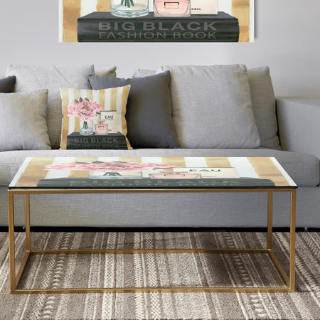 Glam & Fashion Parfum Boudoir III - Metal Traditional Coffee Table