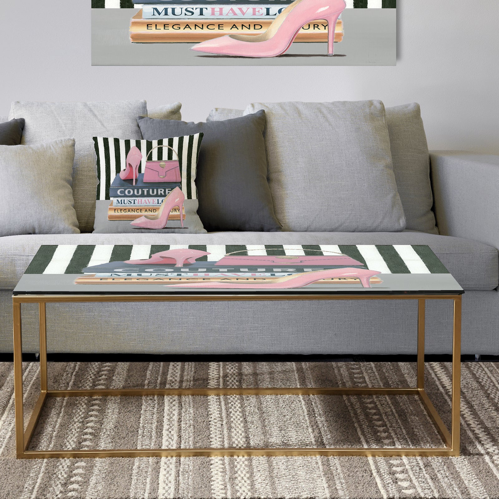 Glam fashion High Heels VII - Metal Traditional Coffee Table