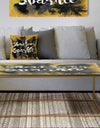 Show Your Sparkle Quote Black on Gold - Metal Traditional Coffee Table